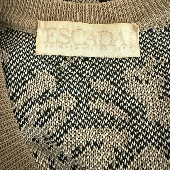 Escada by Margaretha Ley Vintage Animal‎ Print Cardigan Sweater - Picture 5 of 11